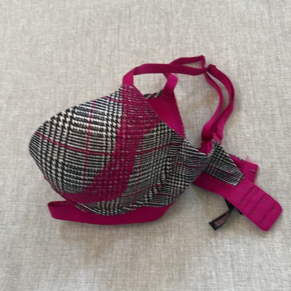 Victoria's Secret Very‎ Sexy Padded Push Up Bra plaid Strappy Houndstooth 32DD - Picture 6 of 6